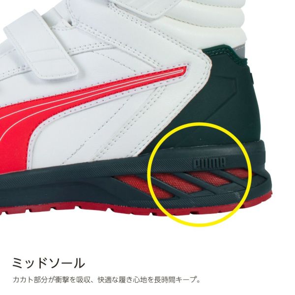 63.356.0 ライダー2.0 ホワイト＆レッド ミッド（ジャパン・アスレチック）